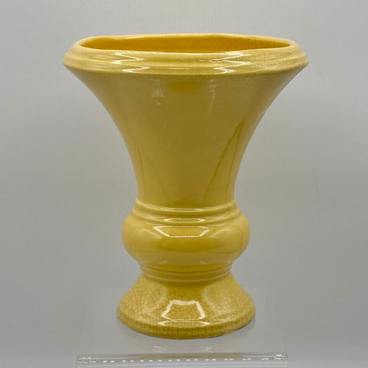 Vintage Yellow Vase MCM Home Decor Piece, R.R.P. Co 1314/7 /hy