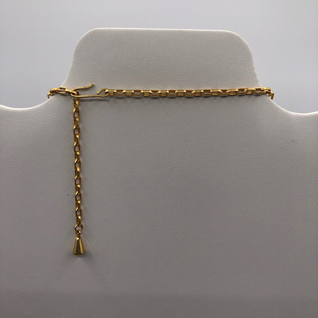 Vintage Multi-Strand Gold Tone Lariat Necklace /b