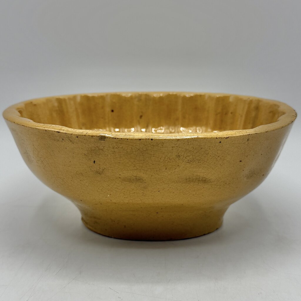 Antique Corn Cob Yellow Ware Food Mold Oval Stoneware Farmhouse Decor /cb