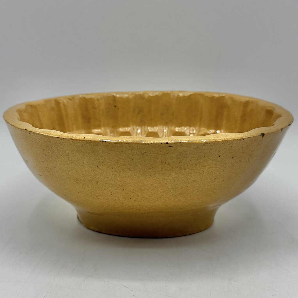 Antique Corn Cob Yellow Ware Food Mold Oval Stoneware Farmhouse Decor /cb