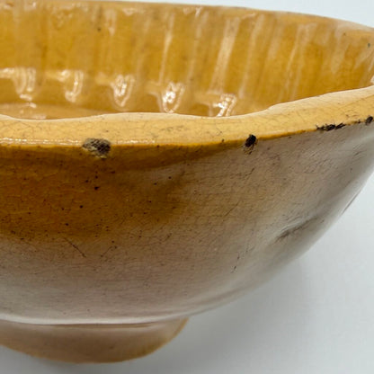 Antique Corn Cob Yellow Ware Food Mold Oval Stoneware Farmhouse Decor /cb