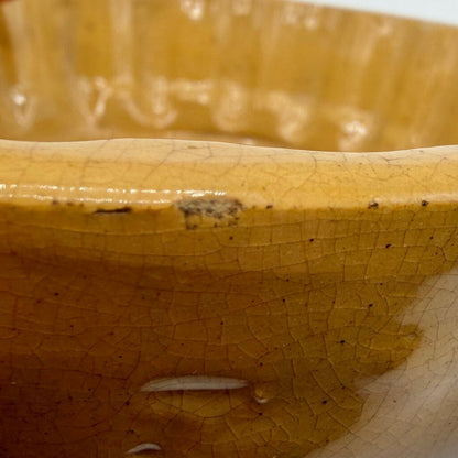 Antique Corn Cob Yellow Ware Food Mold Oval Stoneware Farmhouse Decor /cb
