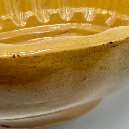 Antique Corn Cob Yellow Ware Food Mold Oval Stoneware Farmhouse Decor /cb