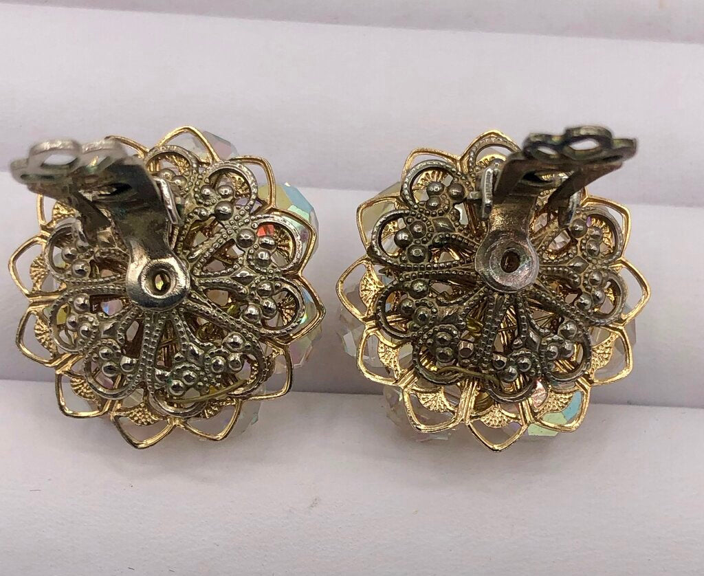 2 Pair Vtg Weiss & Alice Caviness Clip Earrings /b