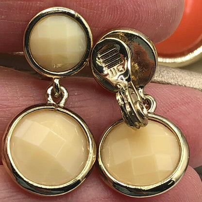 23 Vtg Pair Clip Earrings w/ 2 Storage Trays /b