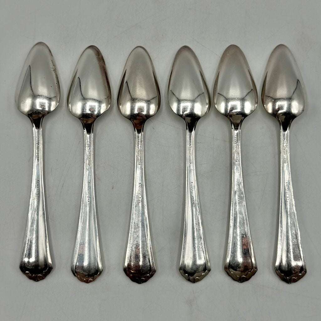 Vintage Rogers International Silver Puritan Silverplate Fruit Orange Spoons Set Of 6 /cb