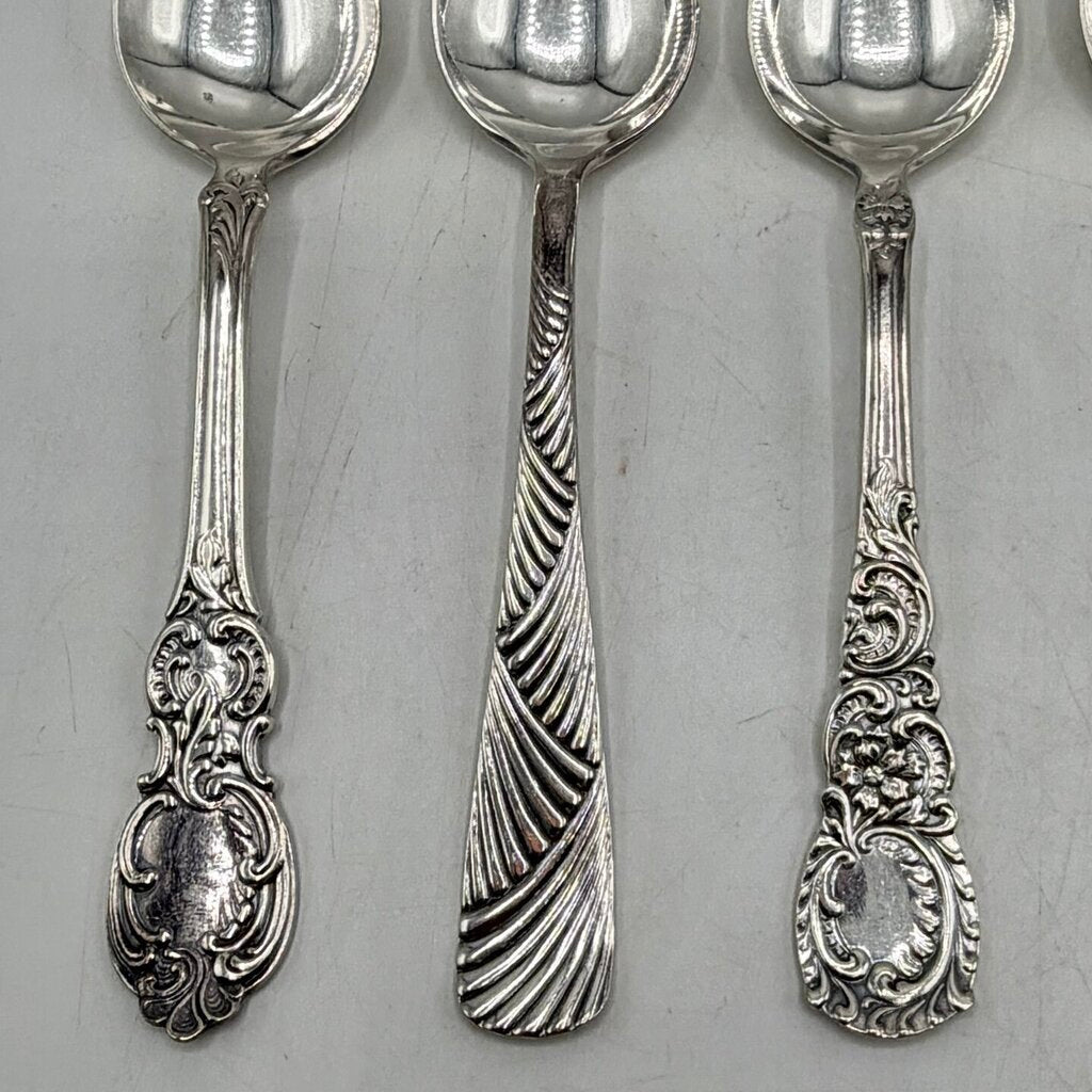 Vintage 1847 Rogers Bros Silverplate Fruit Orange Spoons Ornate Mixed Lot Set Of 6 /cb