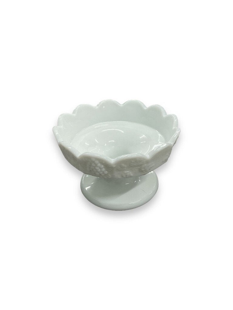 Milk Glass Punch Bowl Set /21