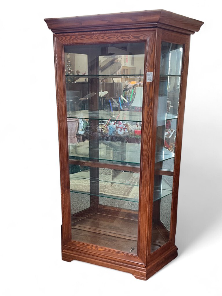 China Hutch, Half Hexagonal, with Sliding Door