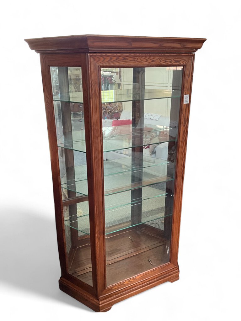 China Hutch, Half Hexagonal, with Sliding Door