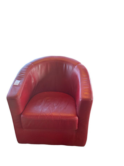 Red Leather Club Chair