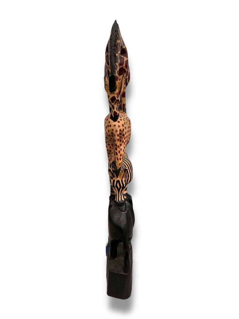 Hand Carved Safari Animal Totem Pole