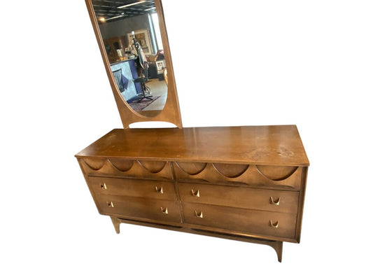 Mid Century Modern Dresser with Mirror Brasilia Collection by Broyhill