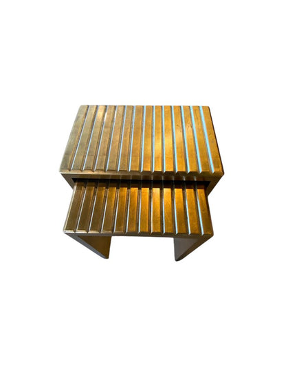 Gold wood Nesting Tables