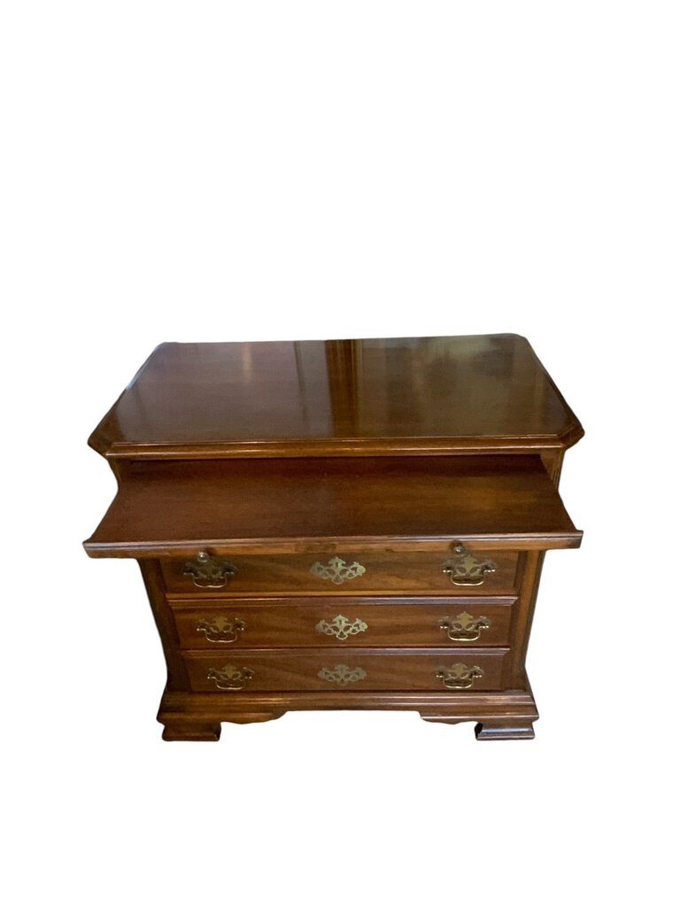 Nightstand - Early American with 5 drawers and sliding shelf