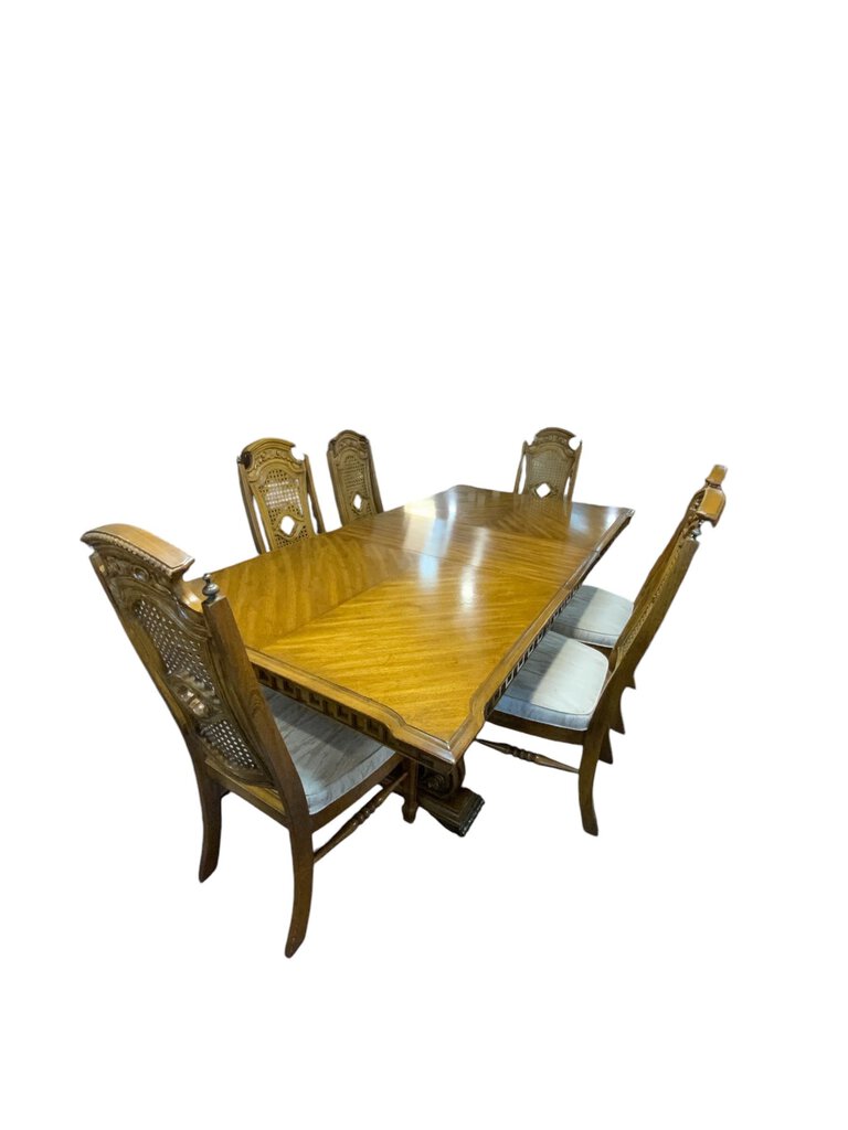 Trestle Dining Table with 6 Chairs