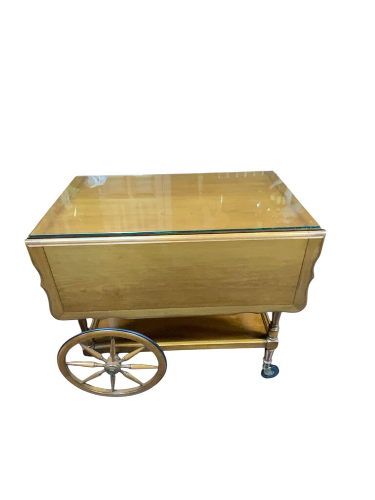 Antique Drop Leaf Tea Cart