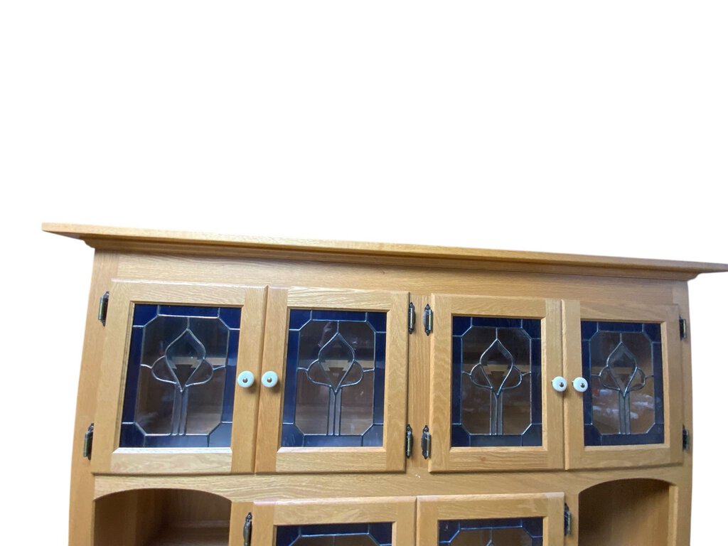 China Cabinet - Two Piece with Stain-glass doors