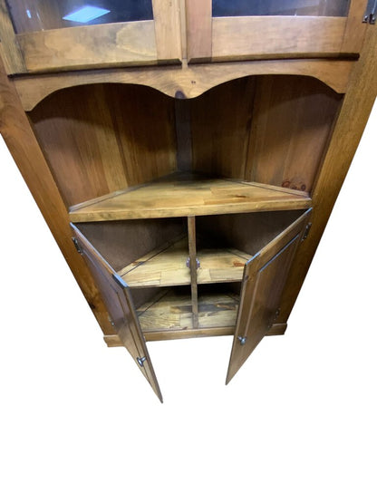 Corner Cabinet with Glass doors and shelves