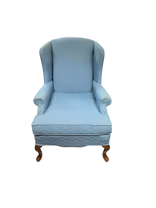 Blue Winged Back Chair