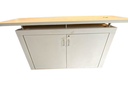 White Cashier Stand with Storage