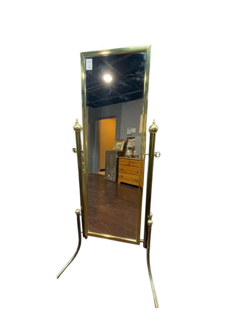 Antique Brass Standing Floor Mirror