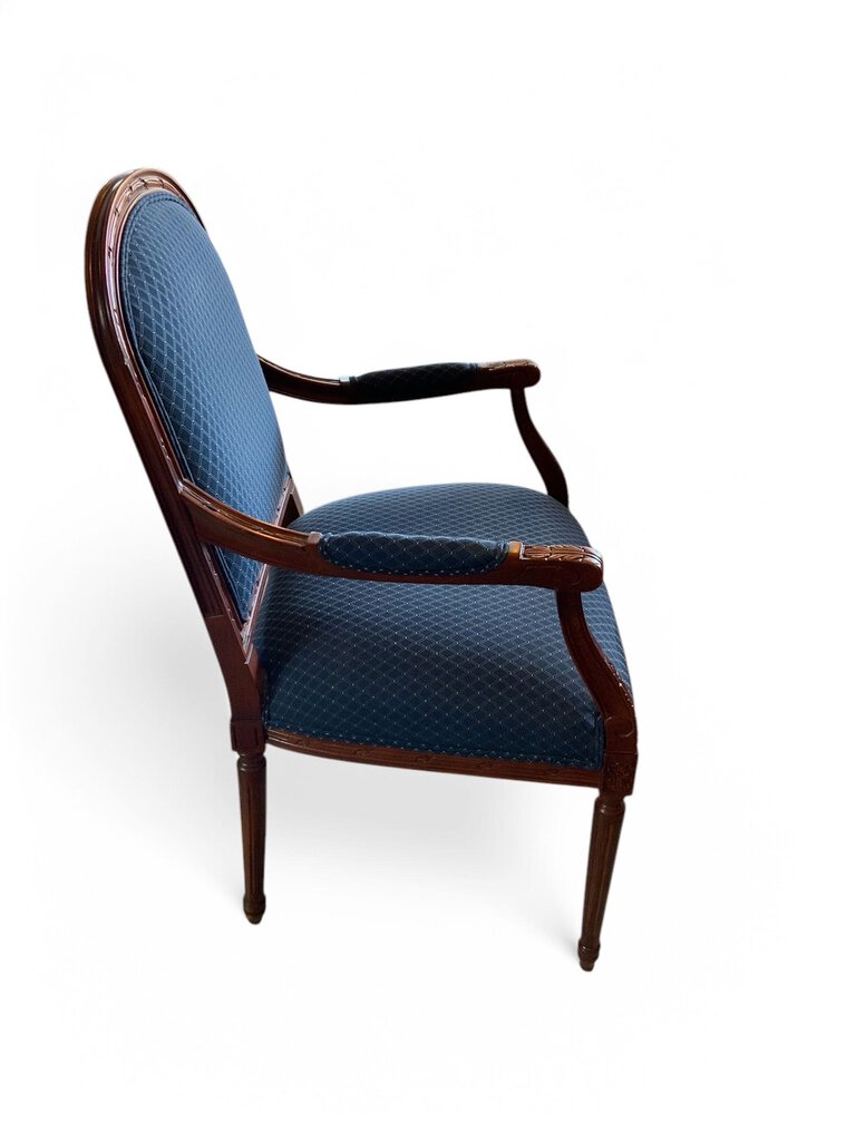 Ethan Allen Blue Upholstered Chair