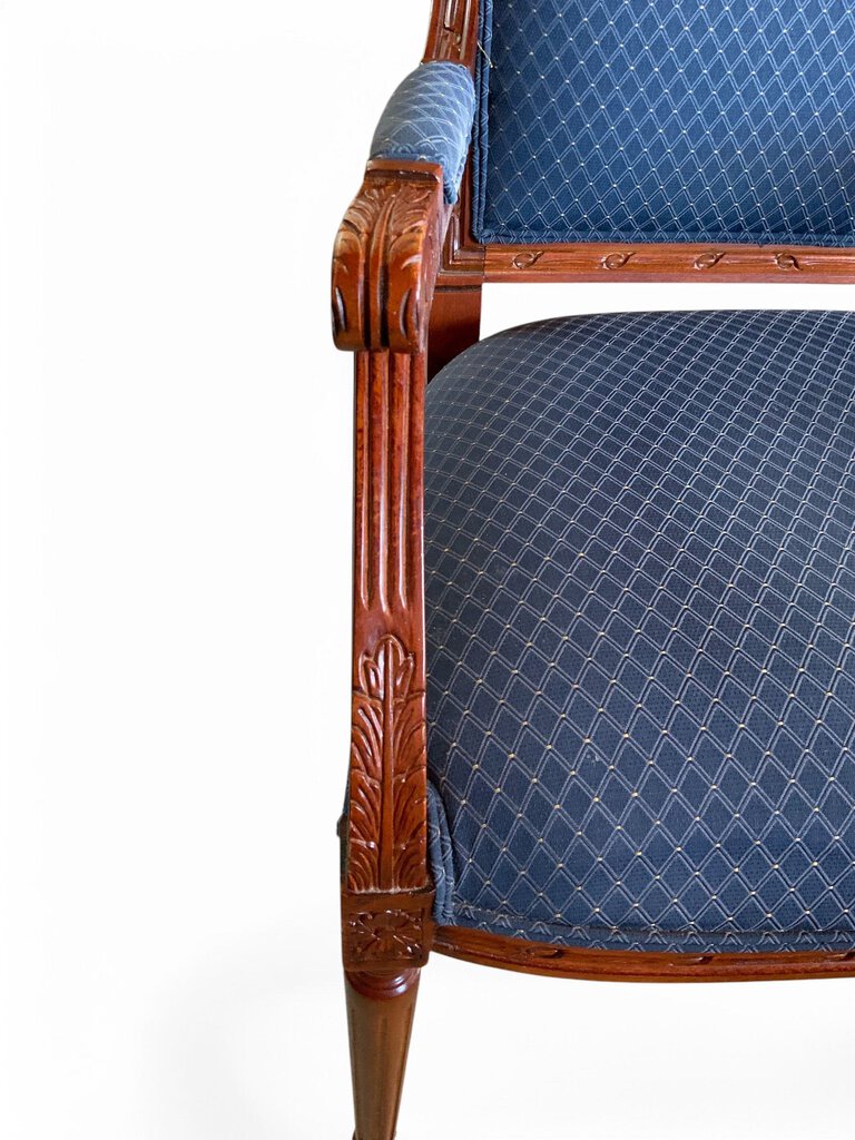 Ethan Allen Blue Upholstered Chair