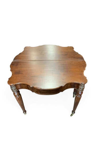 Flip Top Mahogany Table