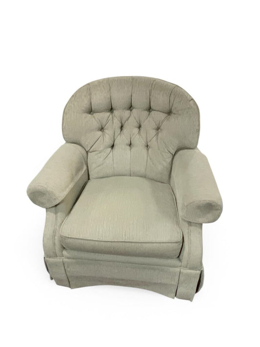 Upholstered Sage Green Lazy Boy Swivel Rocker