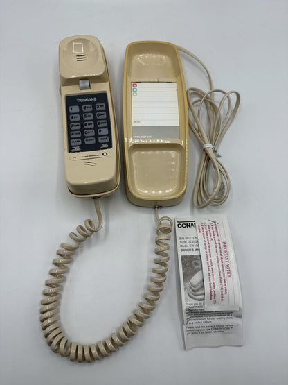 VTG Trimline Lucent Technologies Beige/Tan Touchtone Pushbutton Phone /rw