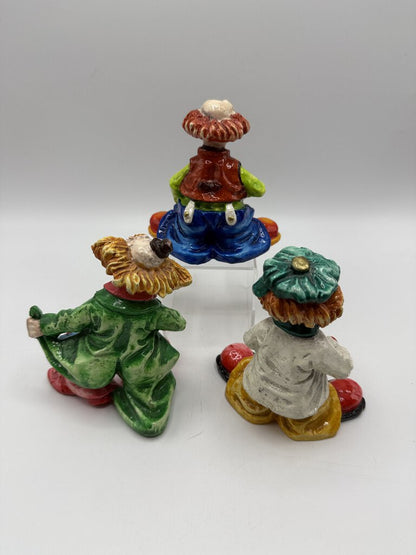 Alvarez Paper Mache Circus Clowns Made in Mexico Set of 3 /rw