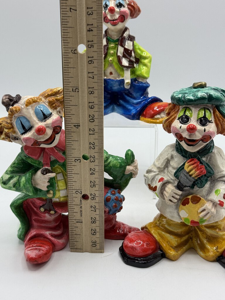 Alvarez Paper Mache Circus Clowns Made in Mexico Set of 3 /rw