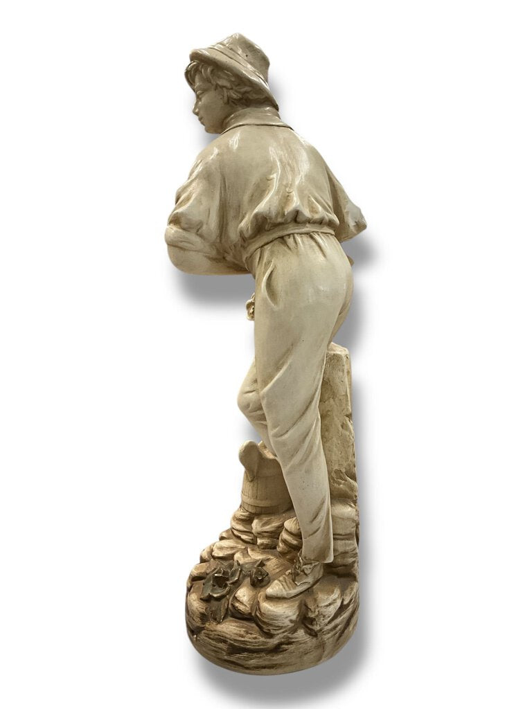 Boy getting water statue AS IS