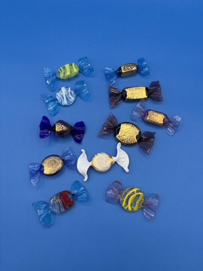 Set of 11 Murano Glass Candies /j