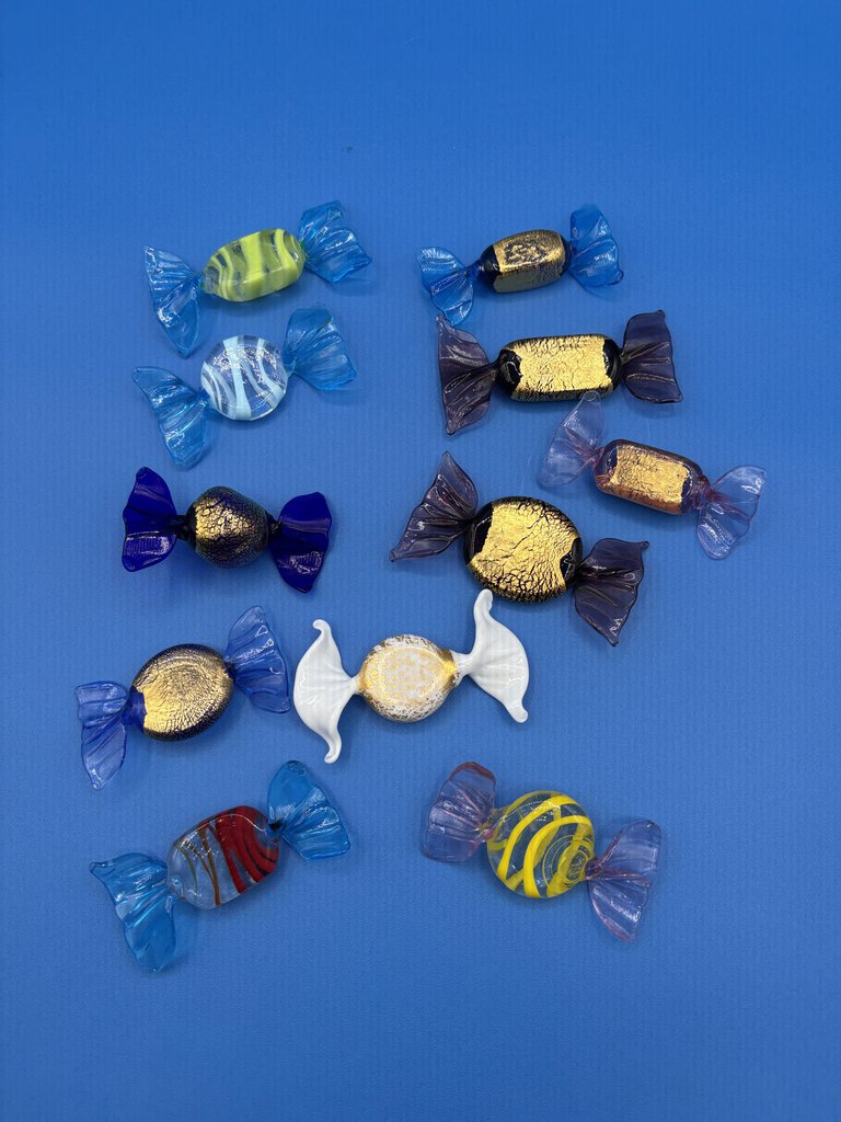 Set of 11 Murano Glass Candies /j