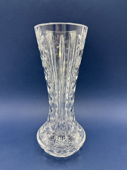 Waterford Crystal 10” Vase Cross Vertical & Fan Cut /rw