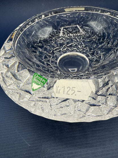 Orrefors Sweden Crystal Round Trinket/Candy Dish /rw