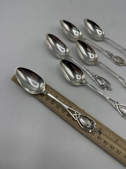 6 Antique Rogers, Lunt & Bowlen Sterling Silver Teaspoons 112 grams /ro