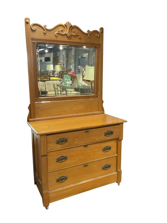 Antique Dresser With Swinging Mirror