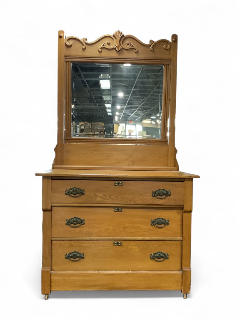 Antique Dresser With Swinging Mirror