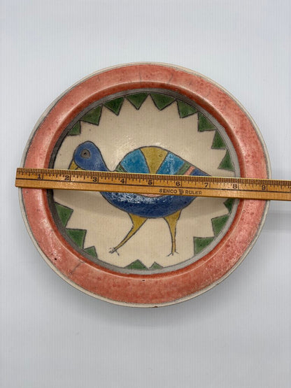 Pottery Bowl w/ Bird Incised Decoration /j