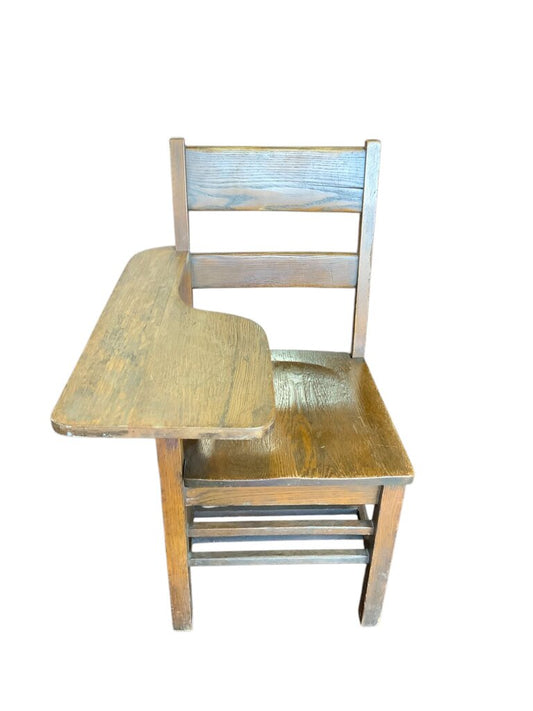 Antique Wood School Chair