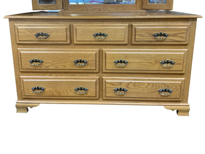 Light Wood Dresser And Mirror