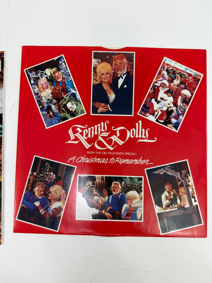 VTG Kenny & Dolly “Once Upon A Christmas” Vinyl Record Album /ro