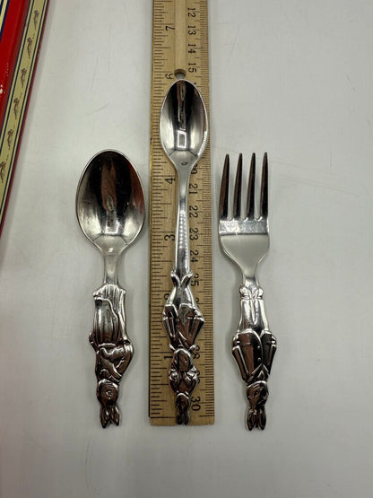 1998 Royal Doulton Bunnykins 3 pc Youth Flatware Set /ro