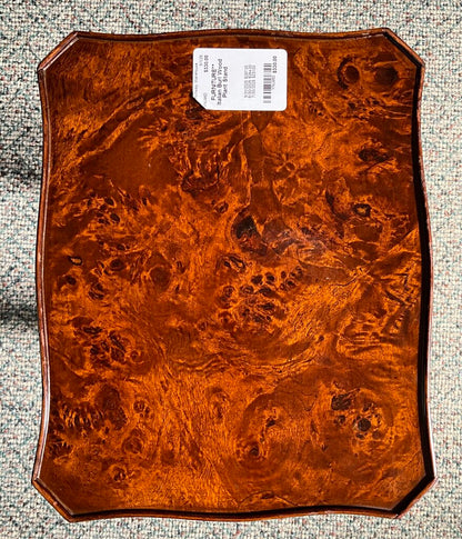 Italian Burl Wood Plant Stand