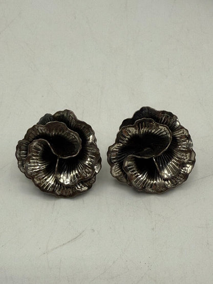 Lot of 3 Sterling Silver Screw Back Earrings /ro