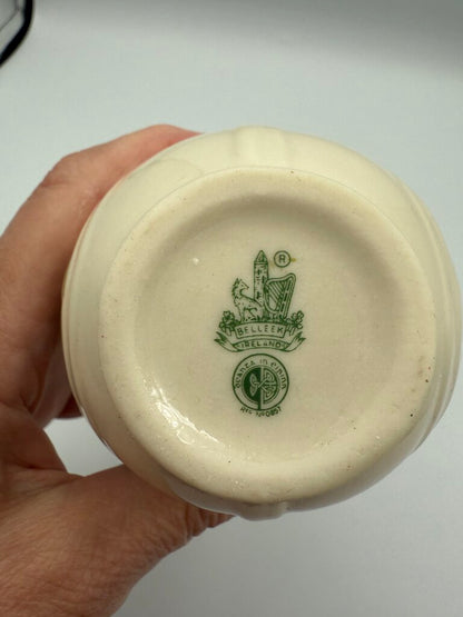 Vintage Belleek Ireland Shamrock Pitcher/Vase #0857 7” /roh