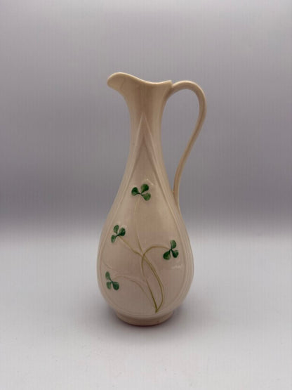 Vintage Belleek Ireland Shamrock Pitcher/Vase #0857 7” /roh